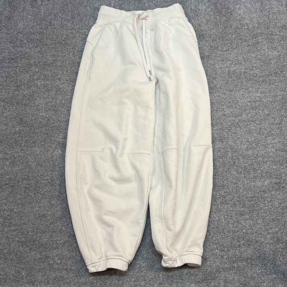 Lululemon Sweatpants Womens 6 White Fleece Jogger Pockets Athletic LW5DOGS